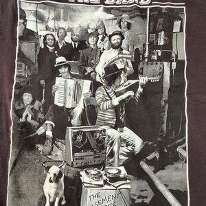 Bob Dylan The Band Basement Tapes Shirt XL Black Rock Graphic Tee M&O Gold